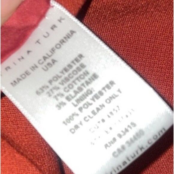 NWT Trina Turk burnt orange dress shift dress size 0 - Picture 6 of 6